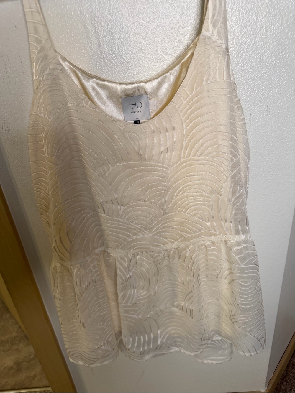 HD in Paris Cream Sleeveless Peplum Dress